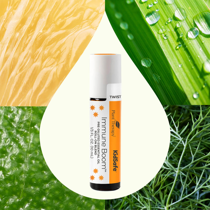 Plant Therapy Immune Boom KidSafe Roll-On – 10 mL Pure Essential Oil Blend