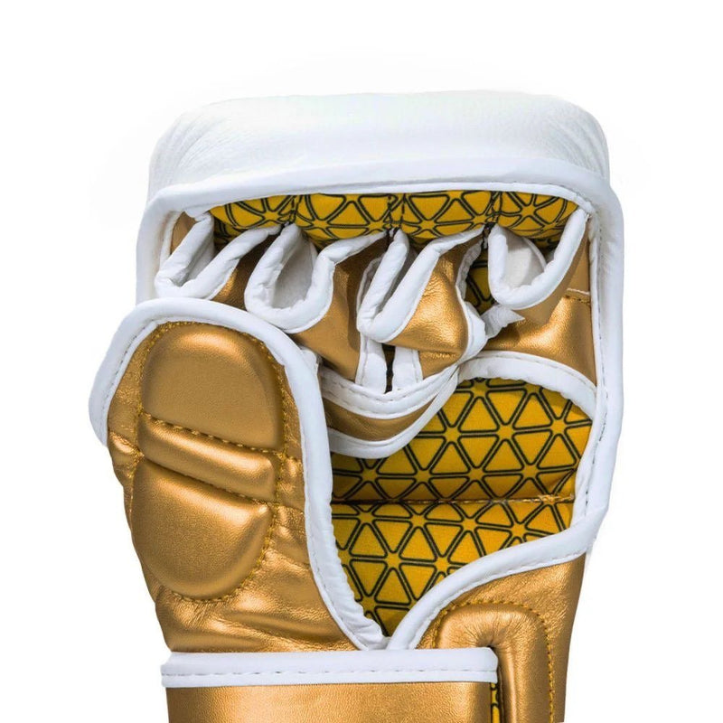 Playerz Power MMA Sparring Gloves - White/Gold