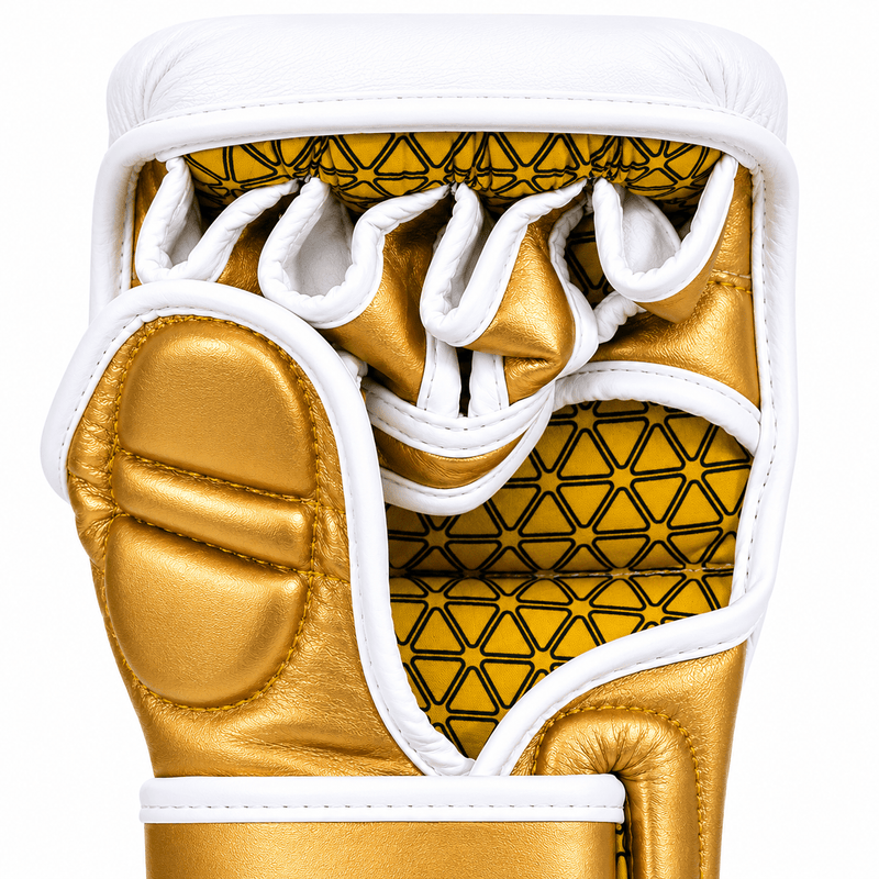Playerz Power MMA Sparring Gloves - White/Gold
