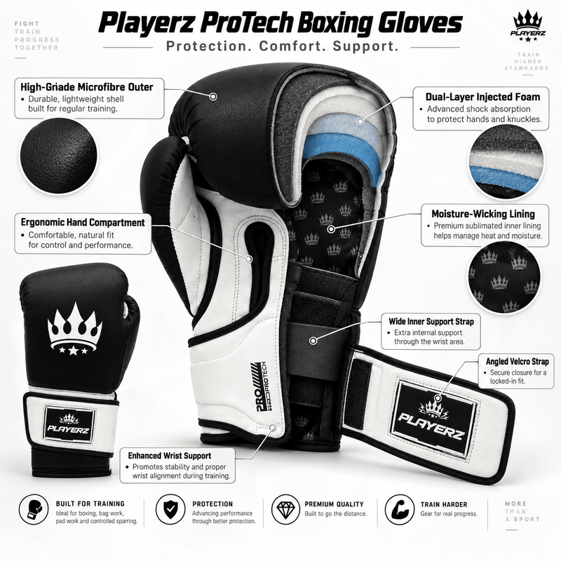 Playerz ProTech Boxing Gloves - Khaki
