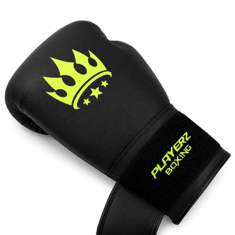 Playerz SparTech Boxing Gloves - Black/Neon