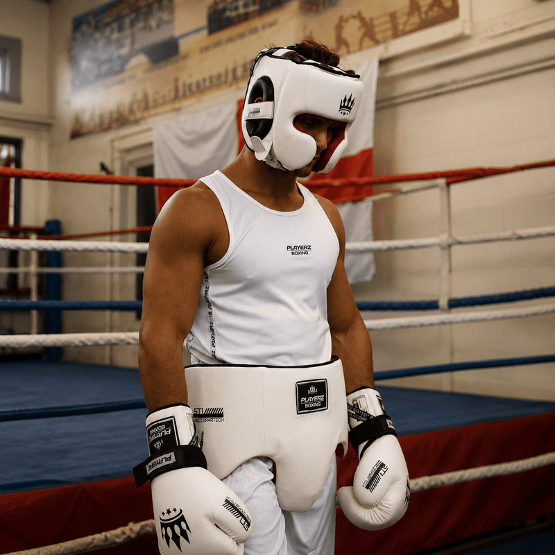 Playerz SparTech Groin Guard - White/Black