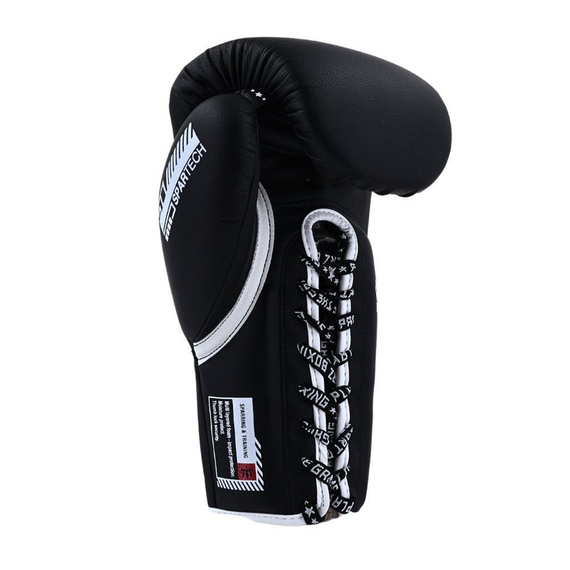 Playerz SparTech Lace Boxing Gloves - Black/White