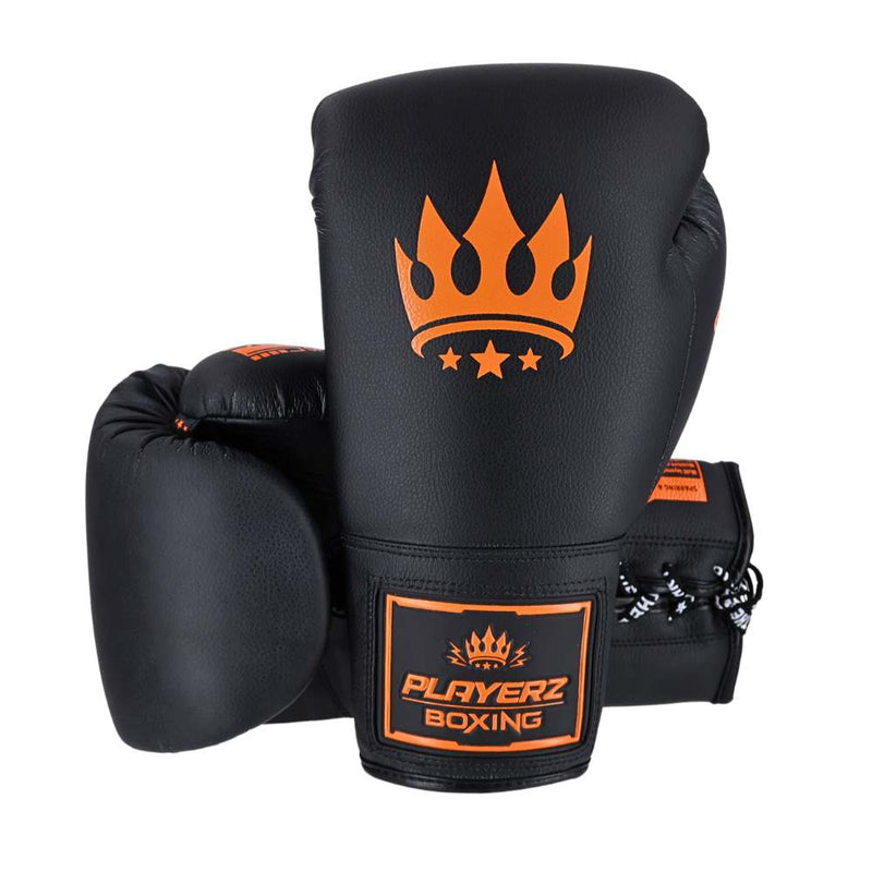 Playerz SparTech Lace Boxing Gloves - Neon Orange