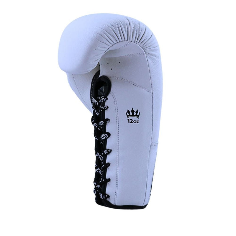 Playerz SparTech Lace Boxing Gloves - White/Black
