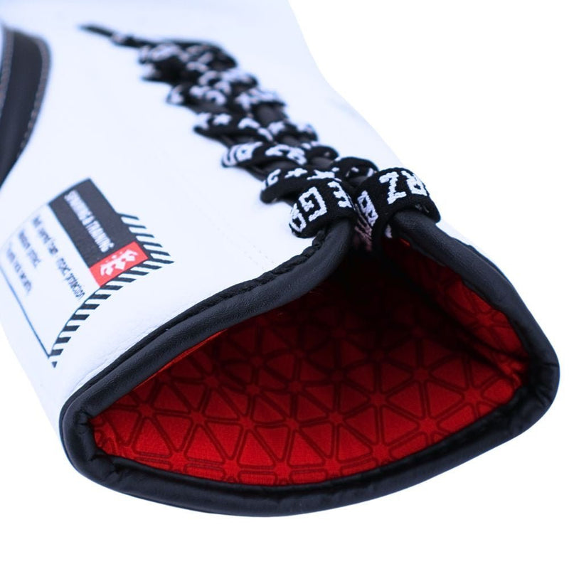 Playerz SparTech Lace Boxing Gloves - White/Black