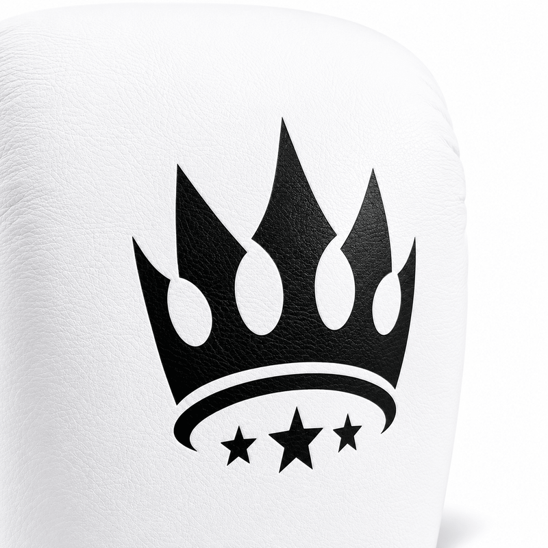 Playerz SparTech Lace Boxing Gloves - White/Black