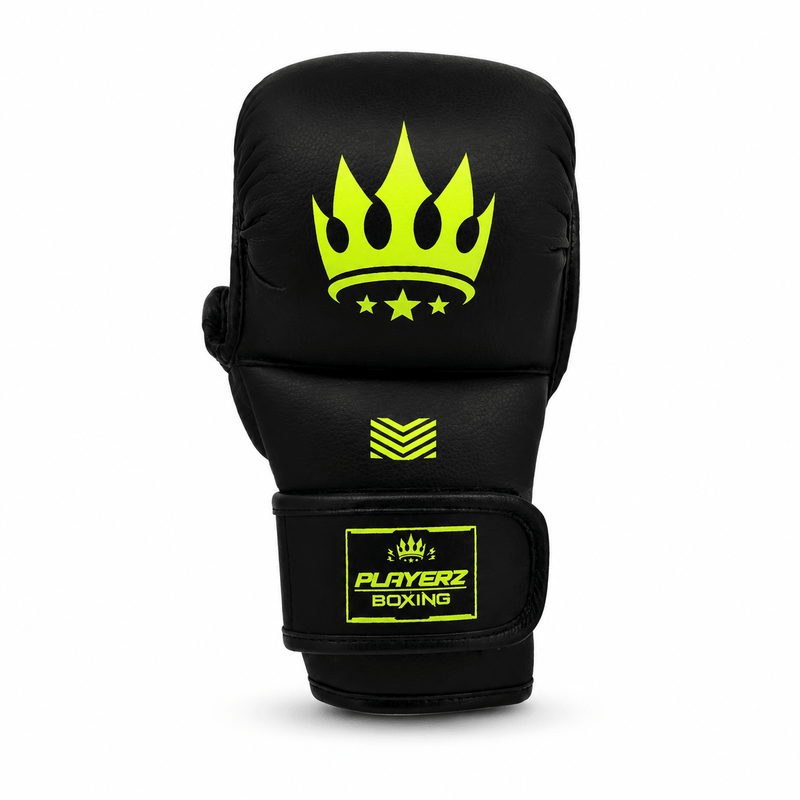 Playerz SparTech MMA Sparring Gloves - Black/Neon