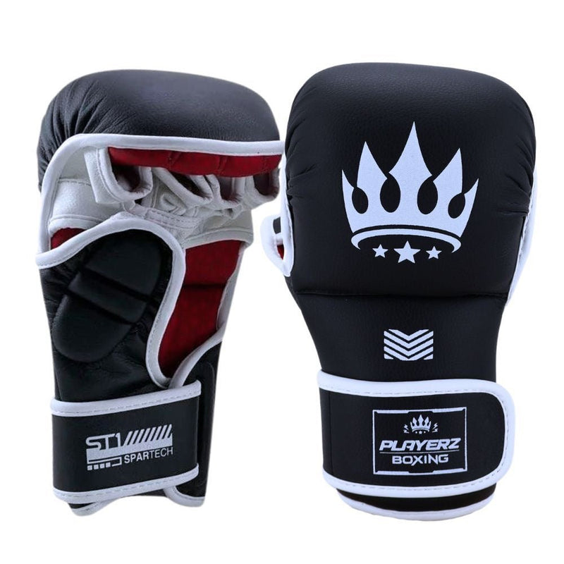 Playerz SparTech MMA Sparring Gloves - Black/White