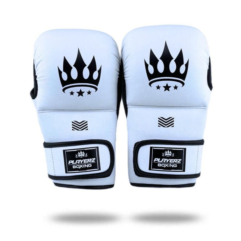 Playerz SparTech MMA Sparring Gloves - White/Black