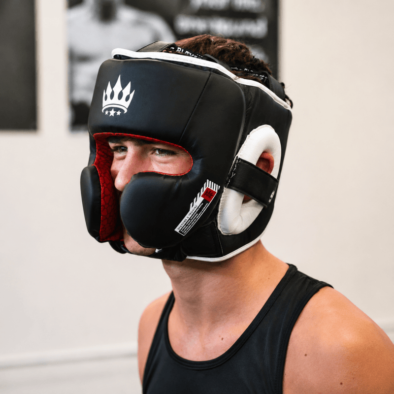 Playerz SparTech Pro Head Guard - Black/White