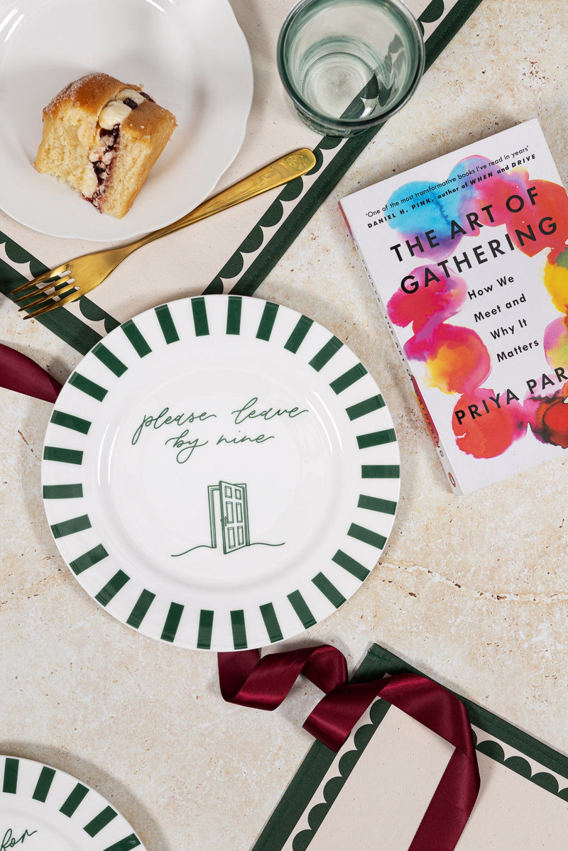 Please Leave By Nine Bone China Plate