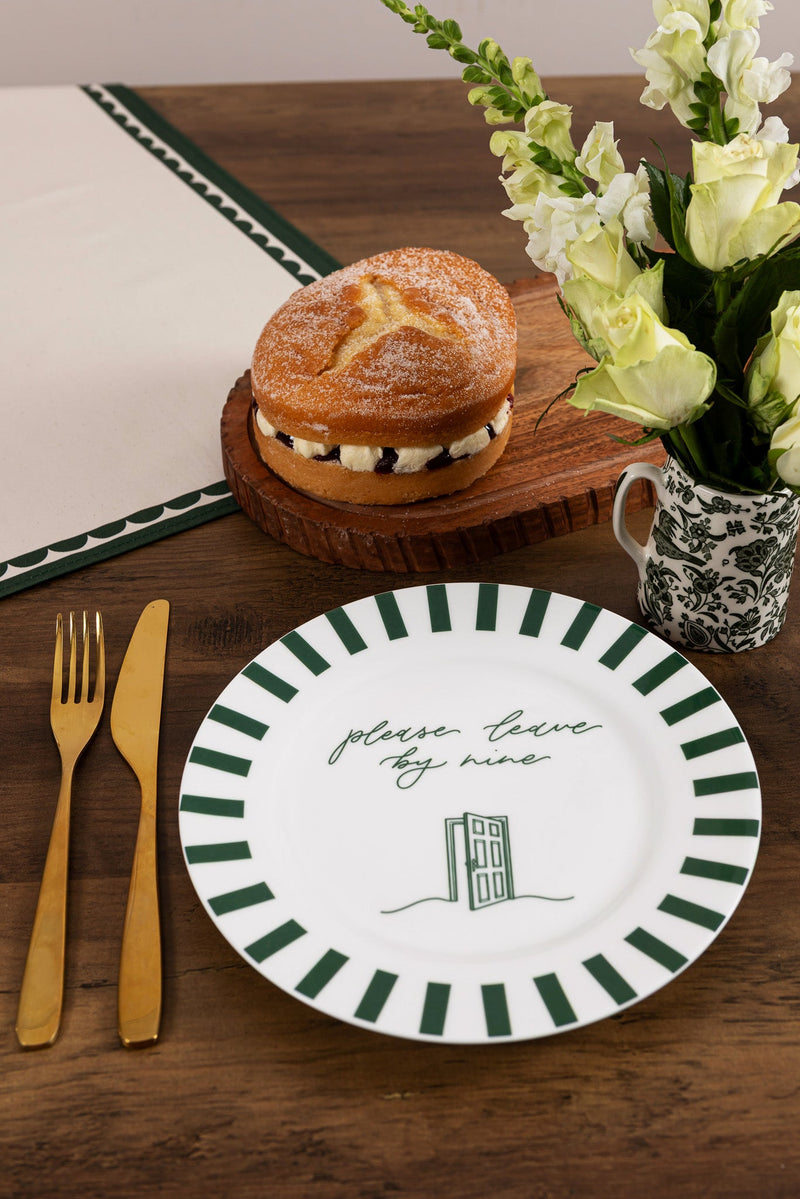 Please Leave By Nine Bone China Plate