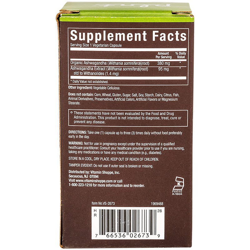 plnt Ashwagandha 380mg - 90 Veggie Capsules | Gluten Free, Non-GMO