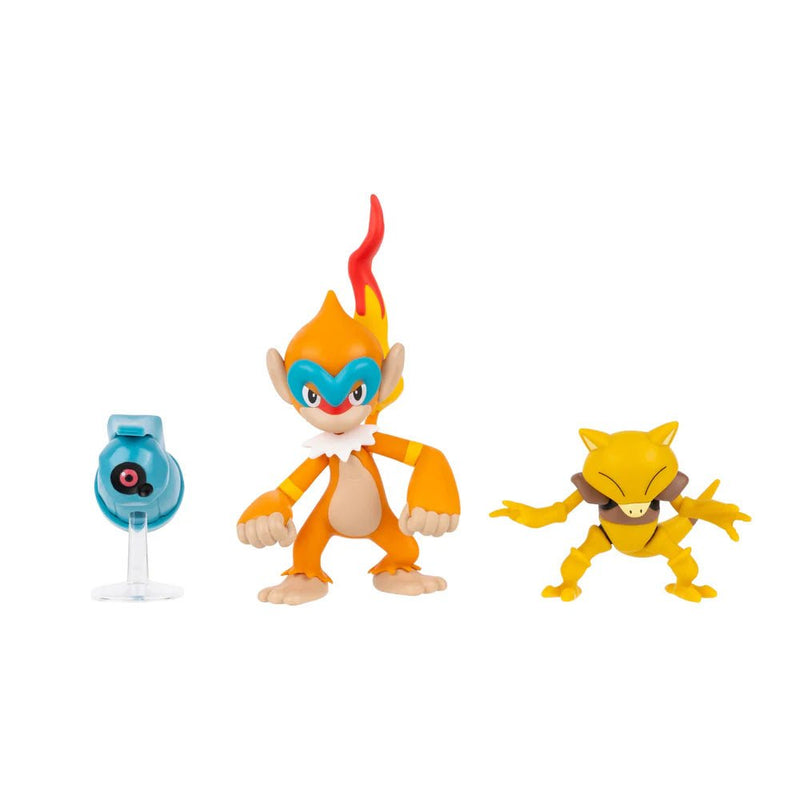 Pokémon Battle Figure 3 Pack - 2-Inch Beldum, Abra & 3-Inch Monferno