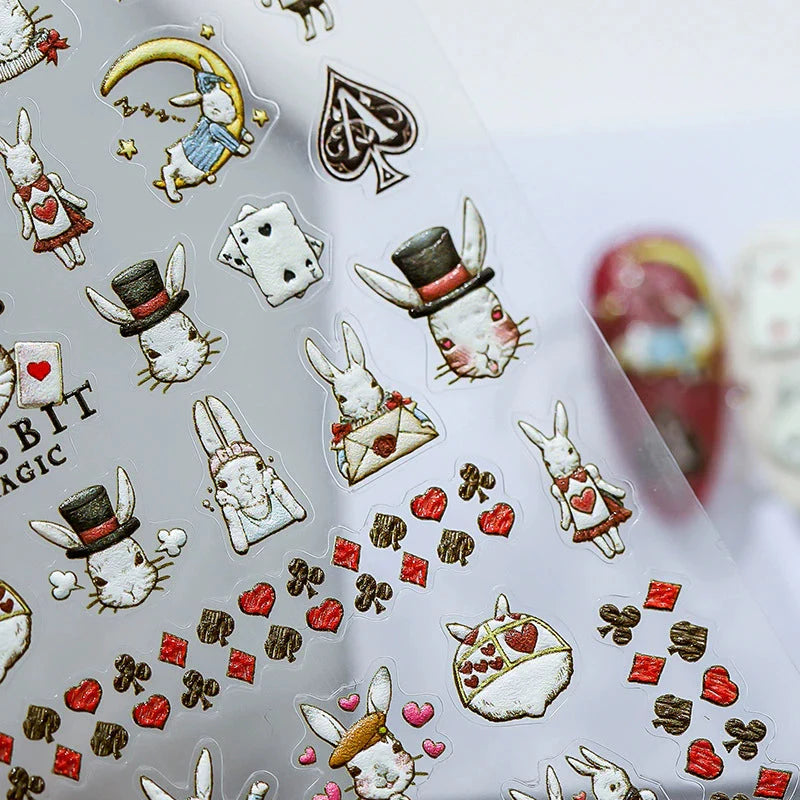 Hello Claws | Poker Bunny Nail Deco Sticker