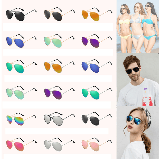 Polarized Sunglasses Men Ladies Women Unisex Mirror Vintage Retro Pilot - InStock