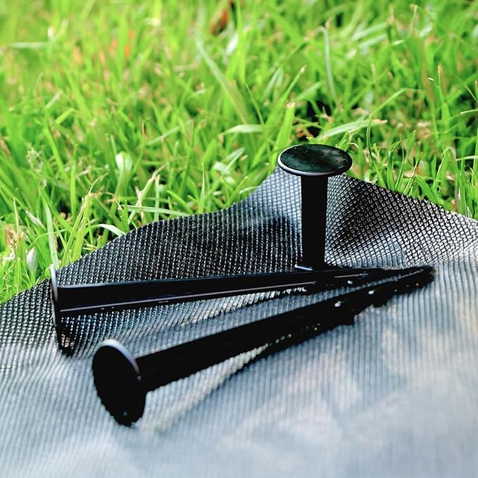 50m Weed Control Fabric Membrane Ground Sheet with 50 Pegs