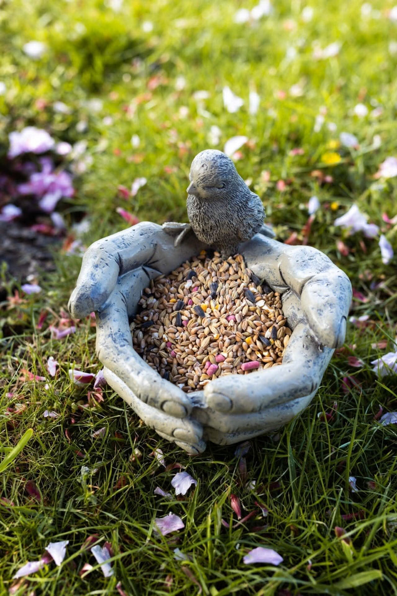Decorative Stone Effect Bird Bath Bird Feeder Garden Ornament