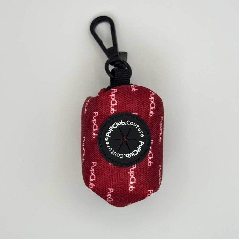 PupClub Dog Poo Bag Holder - Berry red