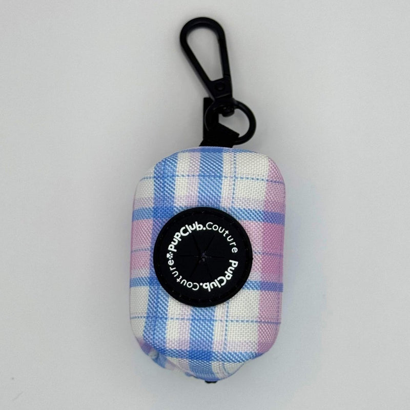 PupClub Dog Poo Bag Holder - Pink Tartan