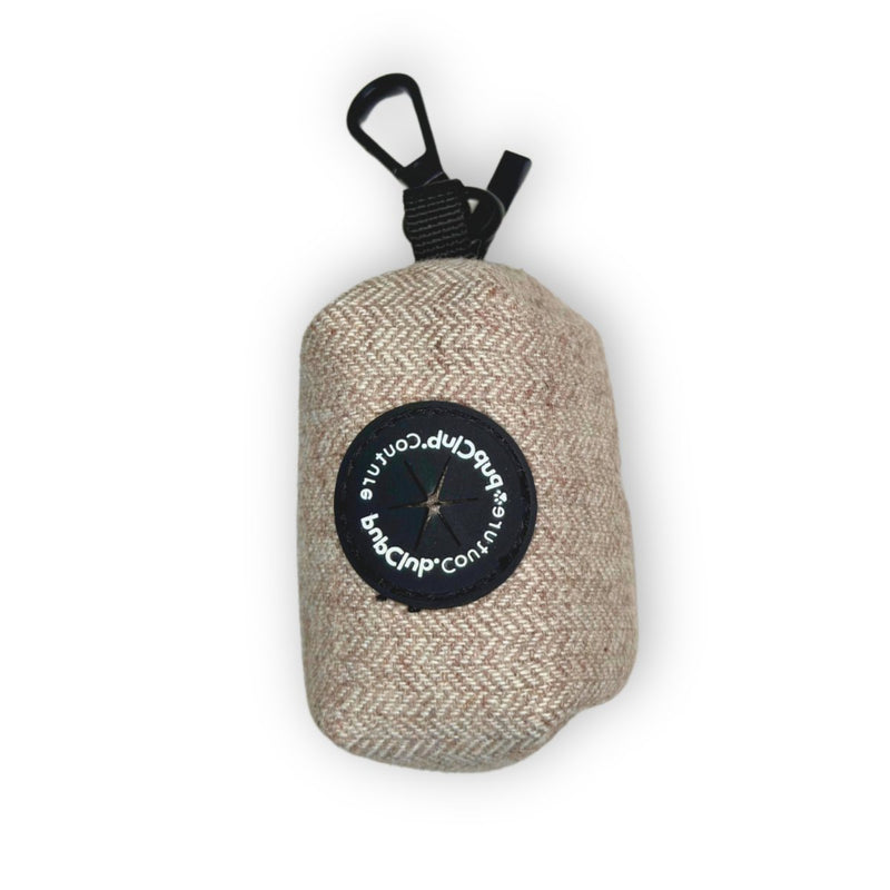 PupClub Dog Poo Bag Holder - Tweed Brown