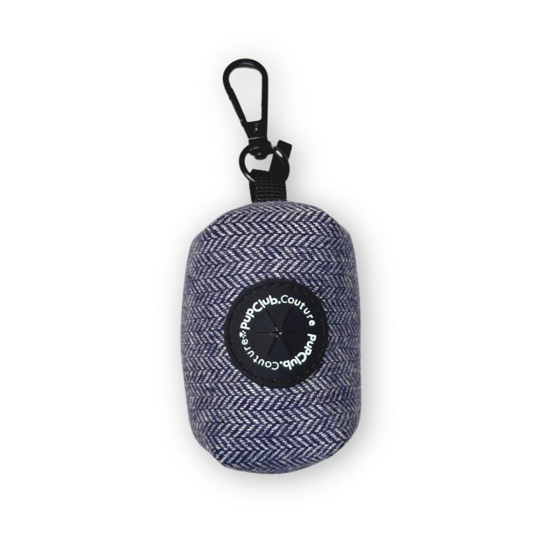 PupClub Dog Poo Bag Holder - Tweed Blue