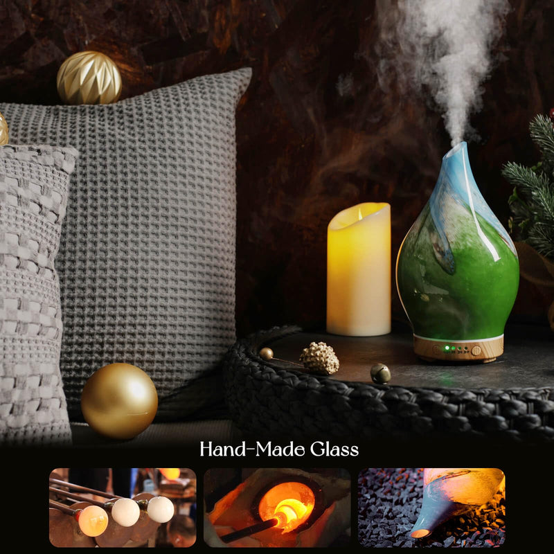 Porseme 150ml Glass Color-Changing Diffuser - Blue Grass