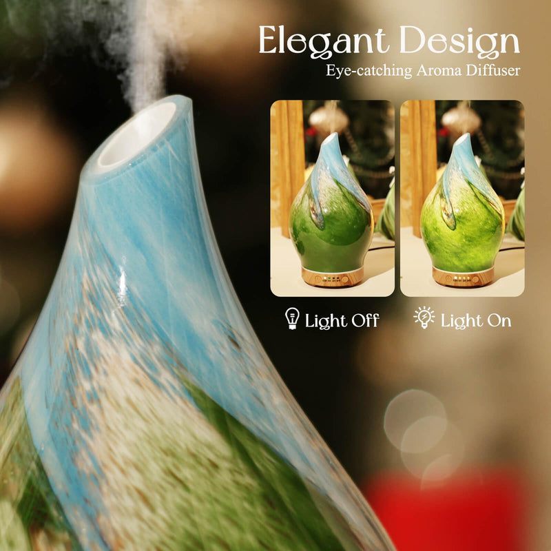 Porseme 150ml Glass Color-Changing Diffuser - Blue Grass