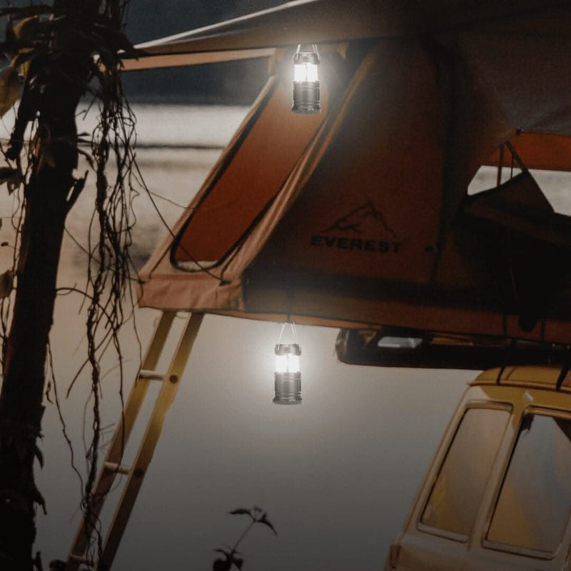 Collapsible COB LED Camping Lantern 260 Lumens 360 Degree Light