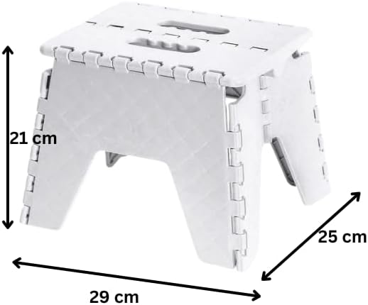Folding Step Stool 21cm Heavy Duty Plastic Foldable Stool