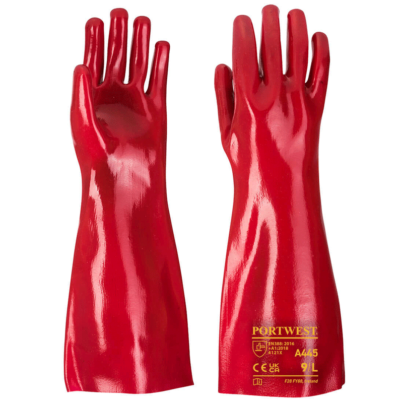 Portwest A445 Grip 12 PVC Gauntlet 45cm