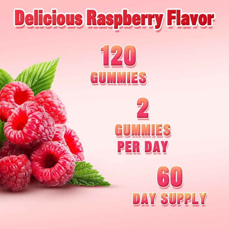 2 Pack Potassium Citrate Gummies – Raspberry, 120 Count | Supports Leg Cramps & Electrolyte Balance