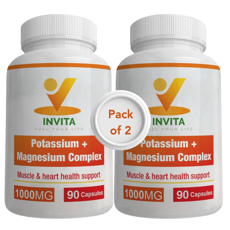 Potassium Magnesium Complex 1000 mg | High-Absorption Magnesium & Potassium Supplement for Leg & Muscle Recovery