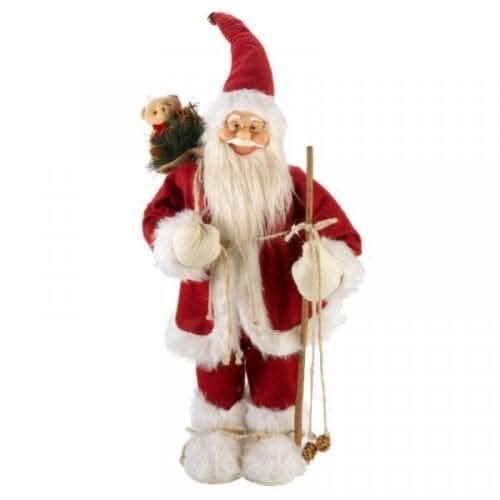 Christmas Santa Claus LED Decoration Pre Lit Plush Figure 45cm