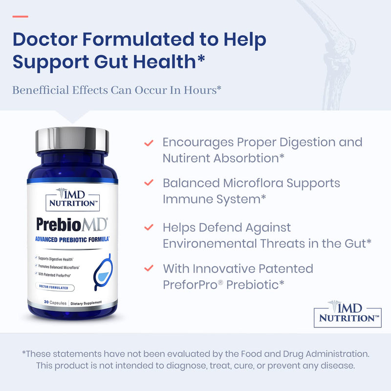 1MD Nutrition PreBioMD – Prebiotic with PreforPro® | Digestive Health