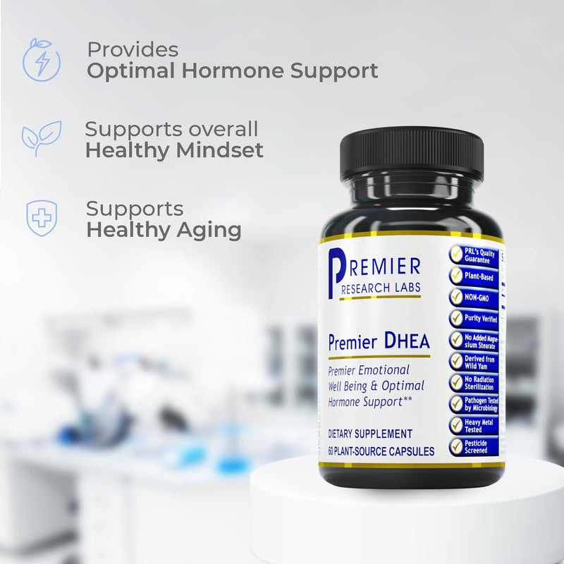 Premier DHEA 25mg for Men & Women – 60 Vegan Capsules | Premier Research Labs