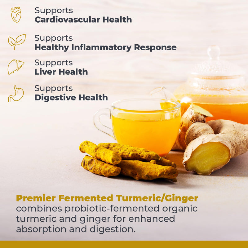 Premier Fermented Turmeric & Ginger Powder — Probiotic Delivery, Active Curcuminoids