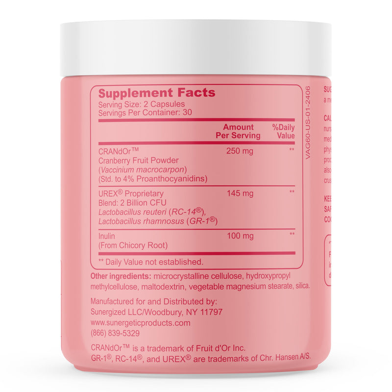 Vaginal Probiotics for Women – Clinically Studied Lactobacillus + Cranberry