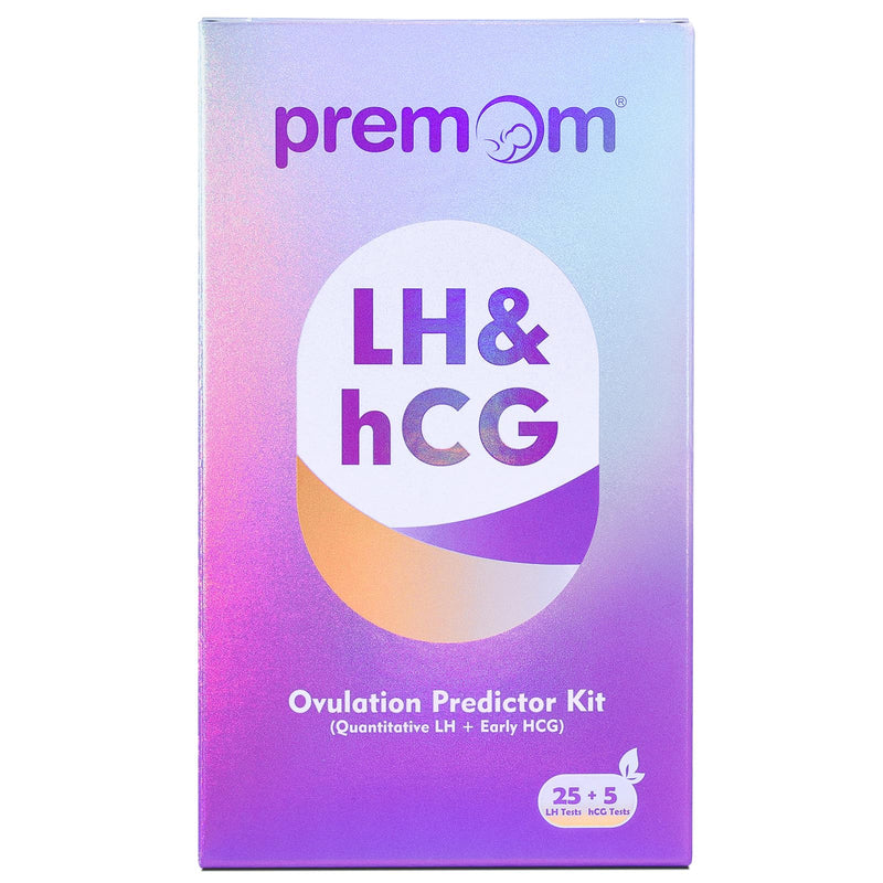Premom Quantitative Ovulation Predictor Kit – 25 OPK Strips + 5 Pregnancy Strips + Smart Digital Reader App