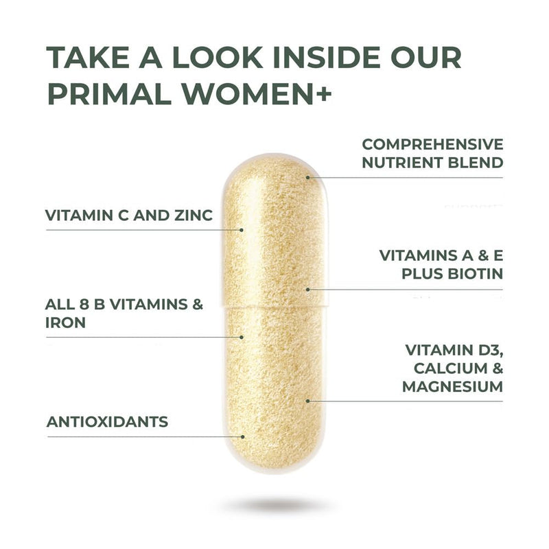 Primal Harvest Women's Multivitamin – Energy, Immune Support, Skin & Mood | 60 Capsules (2-Pack)