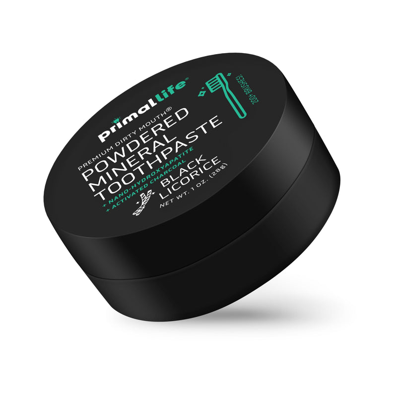 Primal Life Organics Dirty Mouth Toothpowder – Charcoal Black Licorice, 1 oz