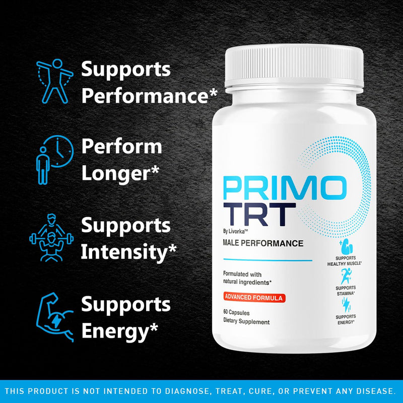 Primo TRT Pills (5 Pack) – Official Male TRT Capsules, 300 Capsules