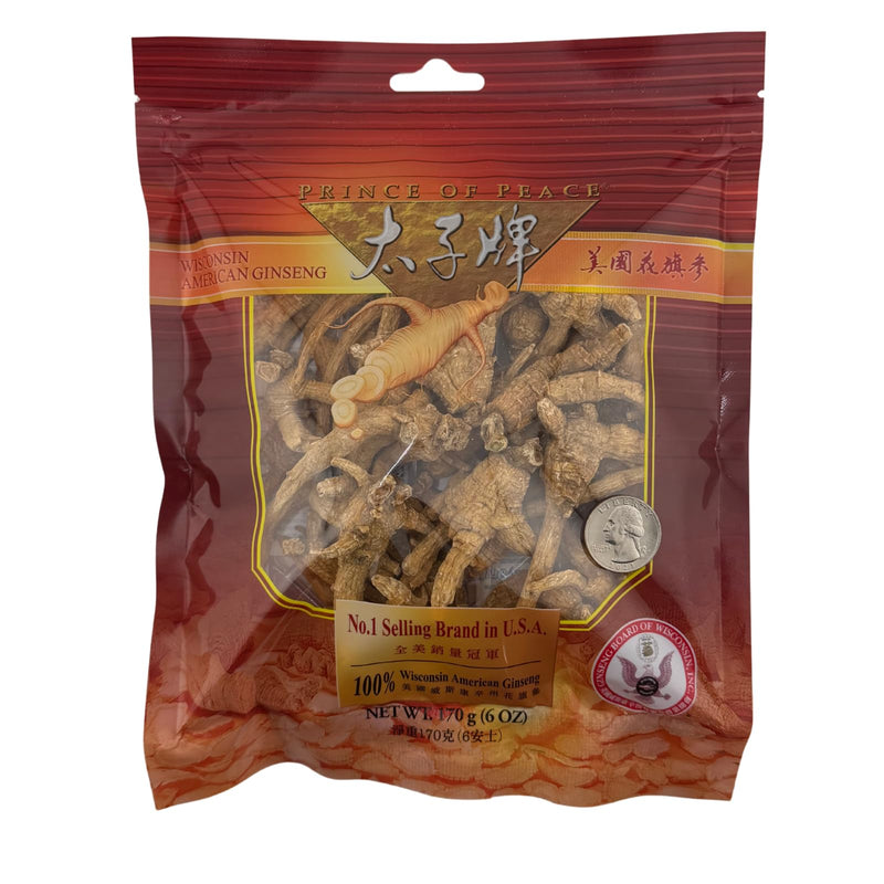 Prince of Peace Wisconsin Ginseng Roots - 6oz (Uncut, Natural Form)