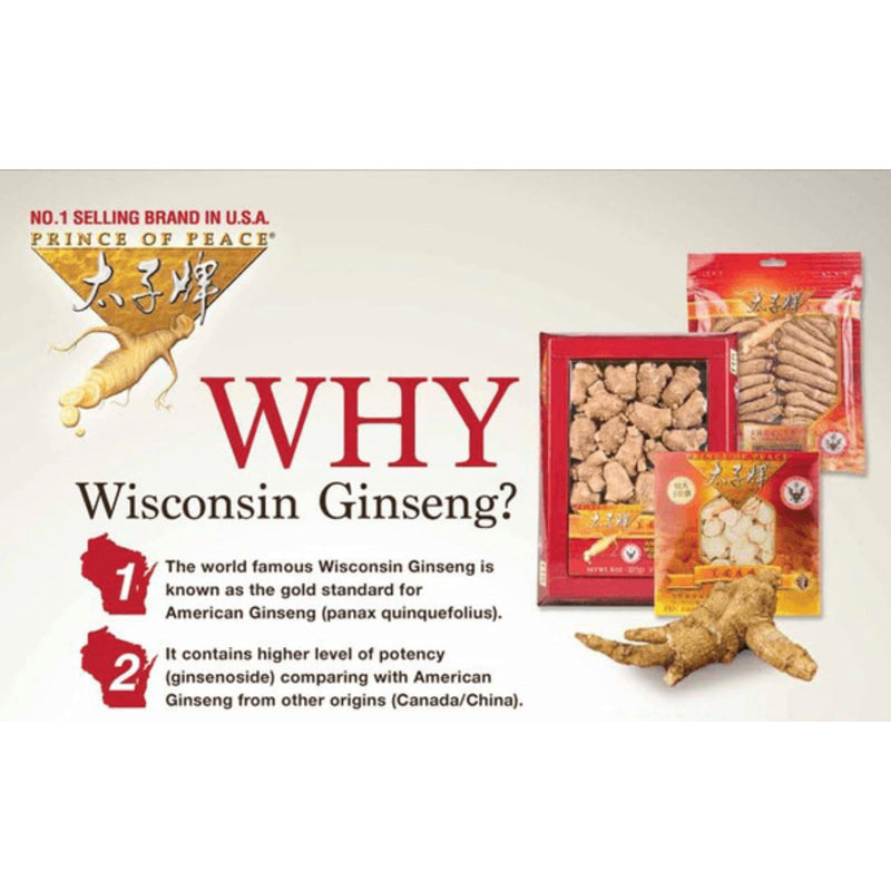 Prince of Peace Wisconsin Ginseng Roots - 6oz (Uncut, Natural Form)