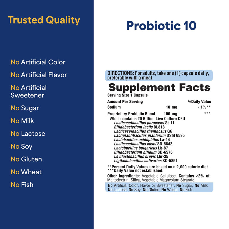 Probiotic 10 with Vitamin D to support immune function* 120 count by Puritan's Pride