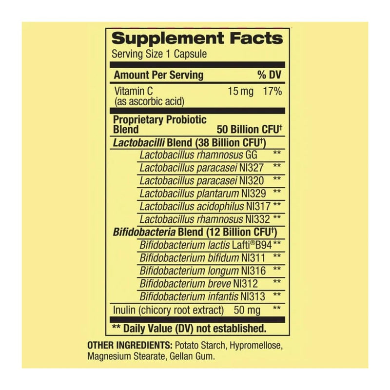Spring Valley Age 50+ Probiotic + Prebiotic (30 Count) — Delayed-Release Vegetarian Capsules for Digestive Health | Gift Ice Roller