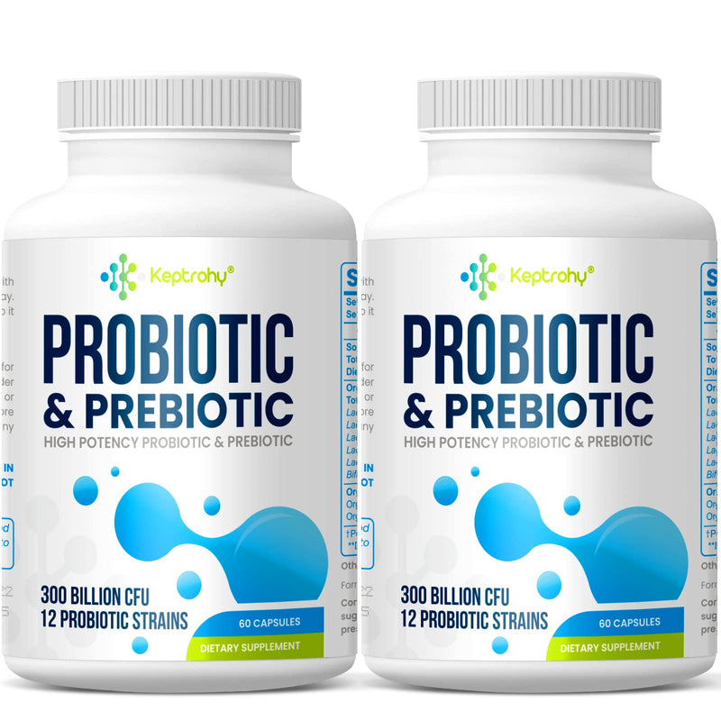 Probiotics for Women & Men | 300B CFU + Organic Prebiotics | 120 Caps