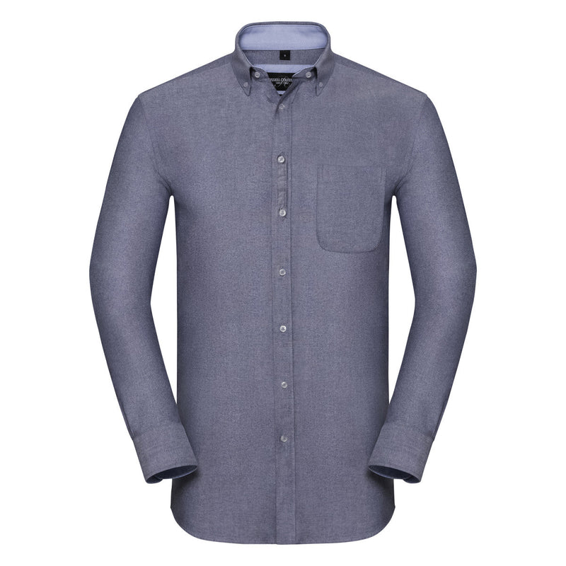Organic Cotton Long Sleeve Oxford Shirt: Russell Collection