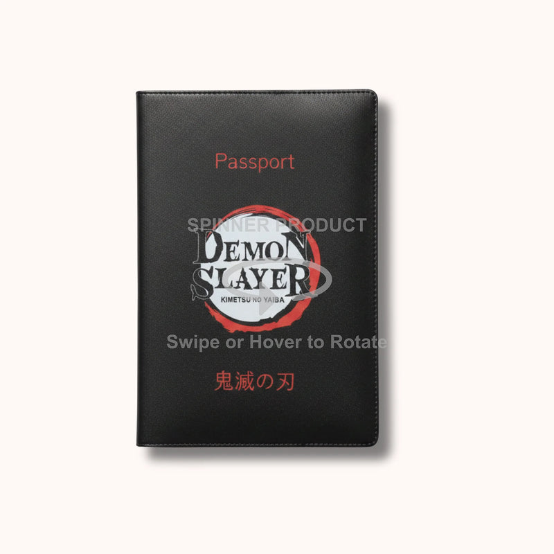 Demon Slayer Black Passport Cover